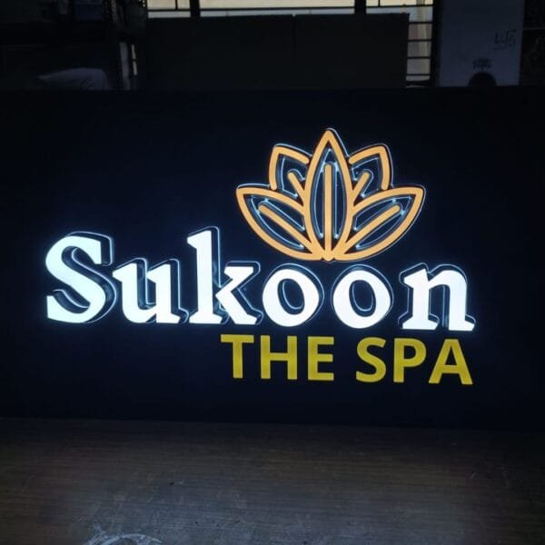 Spa Acrylic LED Sign Board