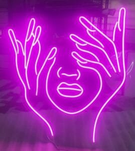 beauty neon sign board