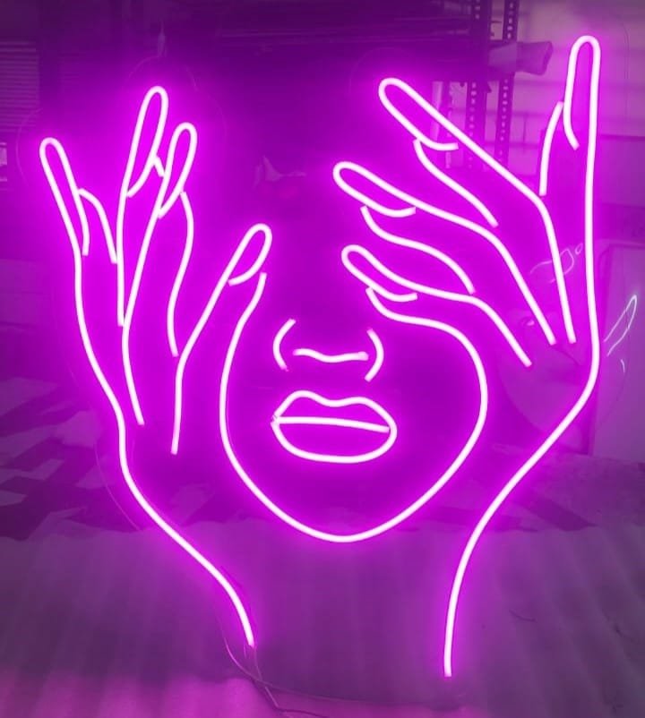 beauty neon sign board