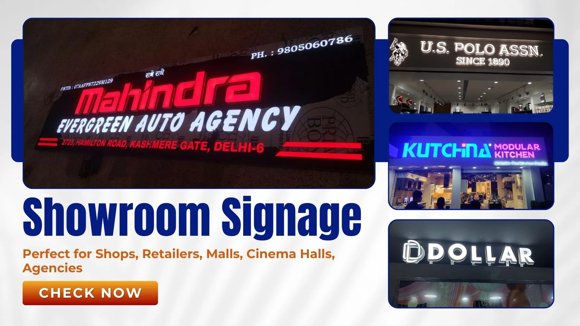 Buy Showroom Signage at Slim Signage