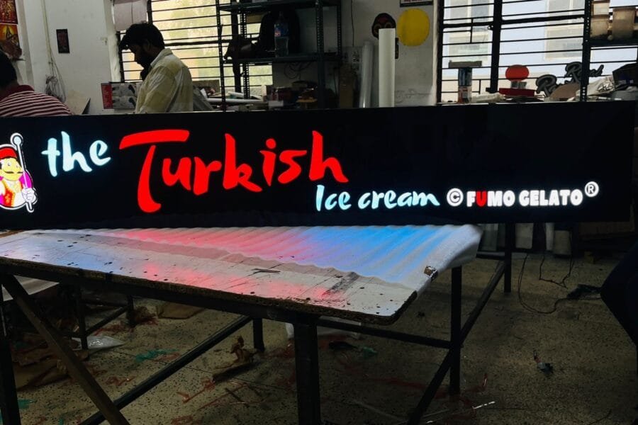 Turkish Ice Cream Restaurant Signage
