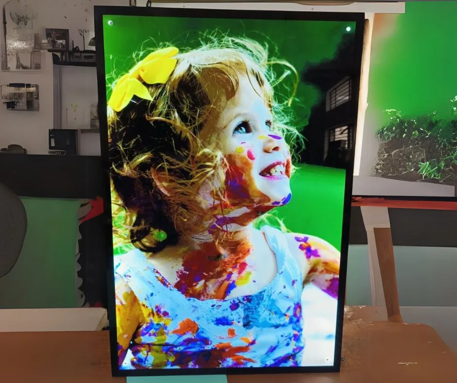 colored kid blockout signage