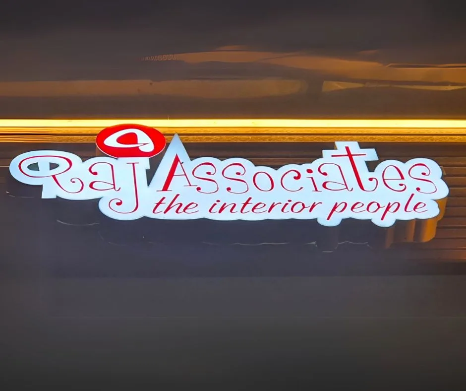 raj associates acrylic sign board