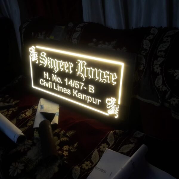 LED Name Plate For Home - Image 3