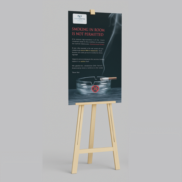 Wooden Printed Display Easel Banner Stand