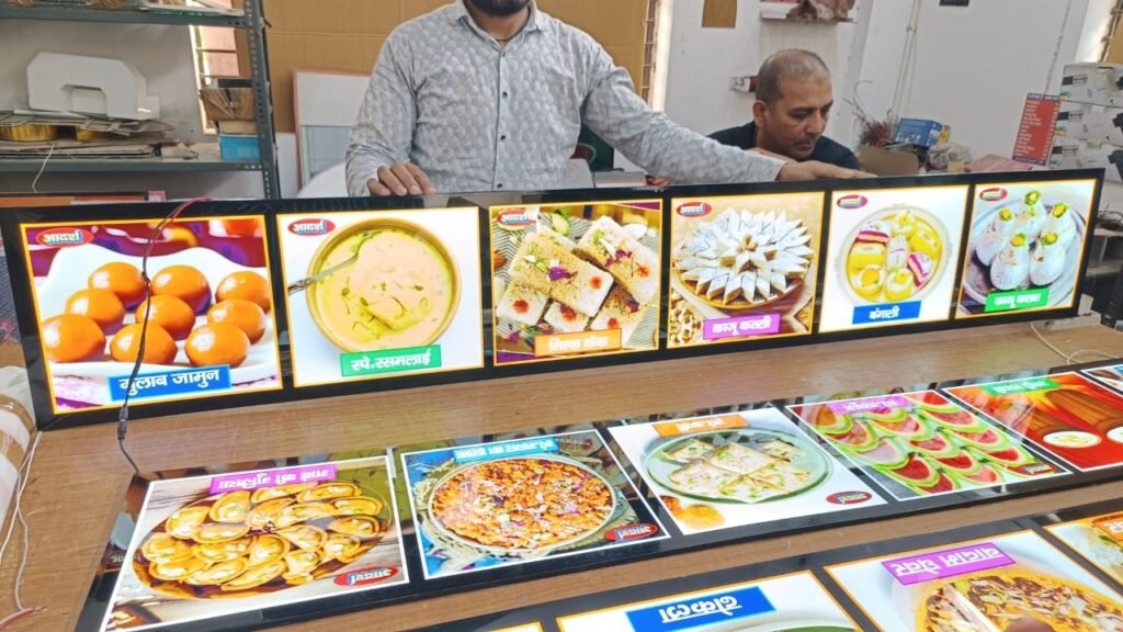 Menu blockout signage