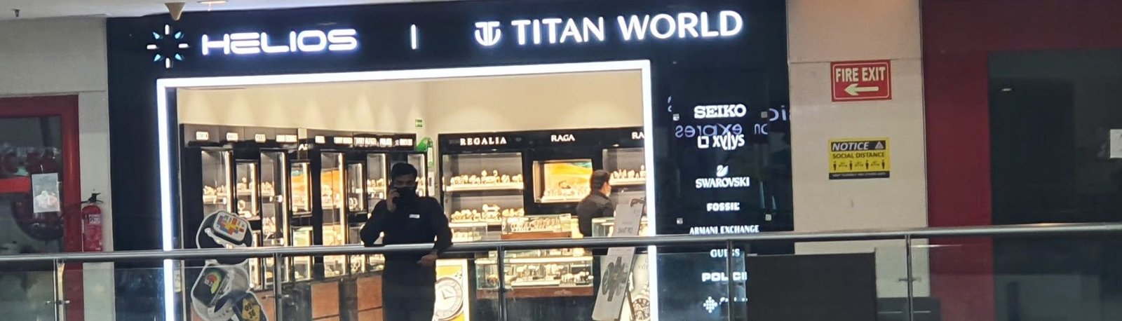 titan world showroom signage